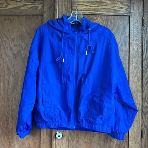 C’EST TOI Windbreaker! Gorgeous Blue Zip Up, Womens Medium